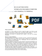 Eie 418 Lecture Notes Interfacing: Interfaces For Simple Computer System and Terminal To Terminal