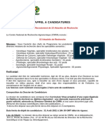 Appel A Candidatures