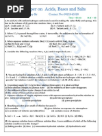 Test Paper On Acids Base and Salt 2021 by Vijay Sir