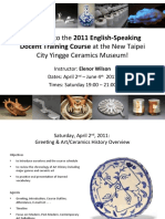 Welcome To The 2011 English-Speaking City Yingge Ceramics Museum!