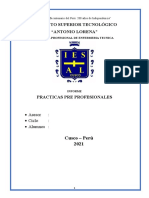 Informe de Practicas Preprofesionales de Enfermeria de Clas de Salub de Urubamba - Cusco