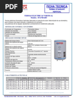 Ficha Tecnica - Termas Electricas - Vertical Standart