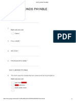 Quiz 3 - Bonds Payable