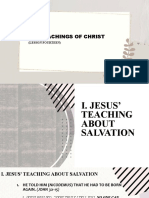 The Teachings of Christ: (Lesson Fourteen)