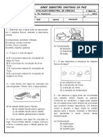 AVALIAÇÃO DE CIENCIAS - 4º Ano