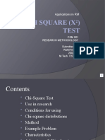 Chi Square (X2) Test