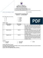 Department of Education: Empowerment Technologies Module 1 - Answer Sheet