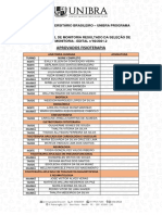 Aprovados Resultado Monitoria 2021.2