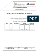 Project: My City Centre Masdar, Abu Dhabi, Uae: Method Statement For Installation of Fire Alarm System