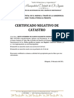 Certificado Negativo de Catastro 27-2020