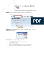 Como Criar Fatura de Vendas Do Cliente FB70 No SAP FICO