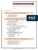 Certificate Programme in Advanced Insurance Marketing: Asic Level Consists of Following Four Ubjects