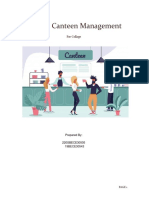 Online Canteen Management Data Dictionary