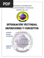 Integración Vectorial Definiciones Y Conceptos