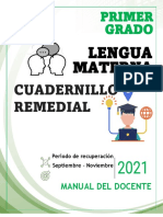 1° Español - Cuadernillo Remedial - Docente