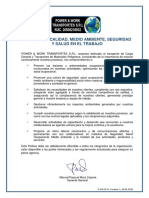 D Sig Gi 01 Politica de Calidad Medio Ambiente Seguridad y Salud 1859