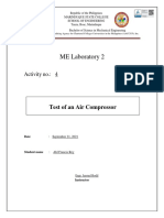 ME Laboratory 2: Test of An Air Compressor