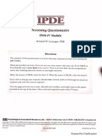 IPDE Personality Disorder. Questionnaire and