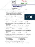 Dual Nature of Radiation and Matter Classwork 2021