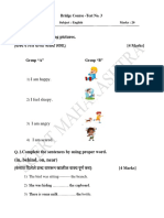 STD 4 TH Test 3 English Bridge Course