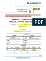 25.MOS Template - Installation of HDPE Lining