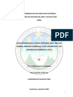 Caracterización de La Pesca Artesanal en El Area Del Humedal Manchón Guamuchal, Ocós, San Marcos y Sus Opciones de Desarrollo Local