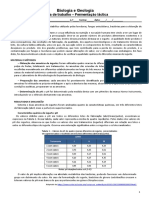 Ficha de Trabalho de Biologia e Geologia - Fermentação Lática