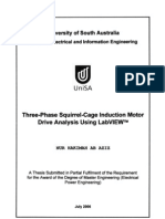 Three-Phase Squirrel-Cage Induction Motor Drive Analysis Using LabVIEW