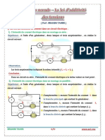 Loi Des Noeuds Et Loi D'additivité Des Tensions