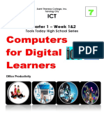 Computers For Digital Learners: Quarter 1 - Week 1&2