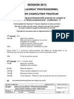 Bac Pro 2013 Boucher Charcutier Traiteur Sujet E1 Pratique