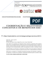 Coordenação e Seletividade-Uma Revisão de Conceitos - O Setor Elétrico