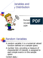 Random Variables and Probability Distribution: Purnomo Jurusan Teknik Mesin UGM