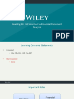 Reading 19: Introduction To Financial Statement Analysis