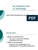 Partitioning and Formatting The Hard Disk