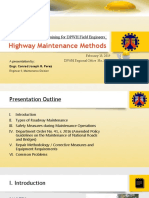 Field Engineers Course - Highway Maintenance Methods