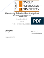 Mittal School of Business Section: Q2040 Course Code: BSL605 CA - 2 Topic - Cases On Irac Method