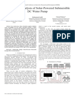 Performance Analysis of Solar-Powered Submersible DC Water Pump