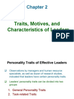 Chapter 2, Traits, Motives and Characteristics of Leadership