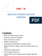 Unit - Iii: Reactive Power-Voltage Control