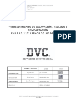 Procedimiento de Excavacion y Movimiento de Tierra