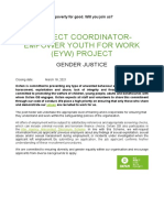 Project Coordinator EYW-JD - March 2021