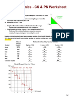 Microeconomics - CS & PS Worksheet