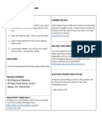 Voter Registration Form: Instructions