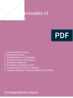 Topic 5 - Theoretical Models of Translation