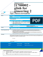 F021700002 - English For Engineering 2: Tugas 1. Abstract and Paraphrase