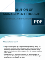 Evolution of Management Thought