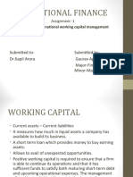 International Finance: Concept of Multinational Working Capital Management