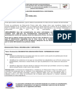 Evaluación Diagnostica. ED. FISICA 2021.