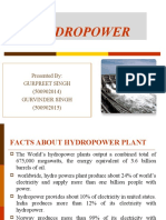 Hydropower: Presented By: Gurpreet Singh (500902014) Gurvinder Singh (500902015)